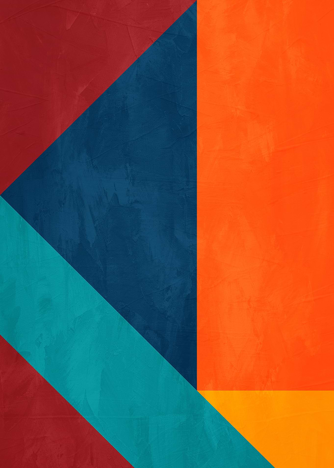 Geometric Abstract Color Block Art