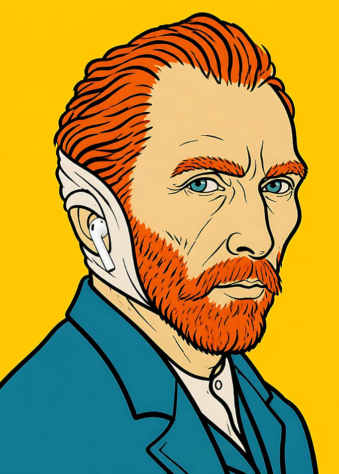 Vincent van Gogh with AirPod