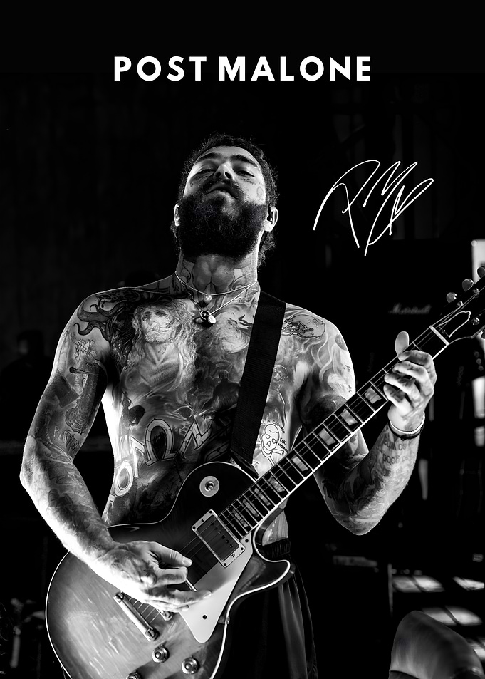 Post Malone Playing Electric Guitar