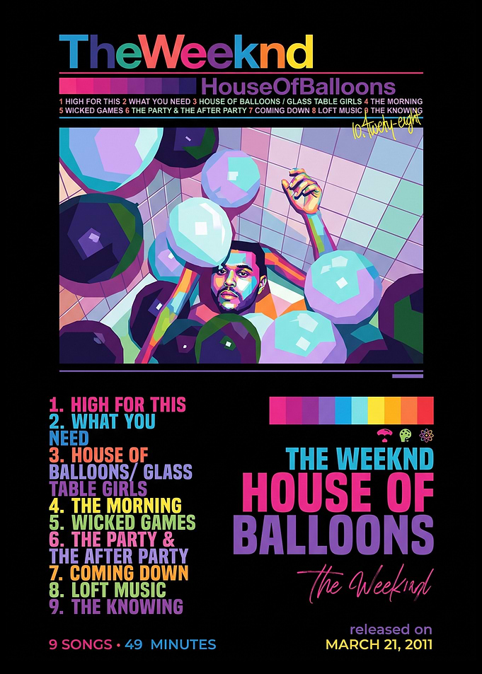 The Weeknd House of Balloons Poster