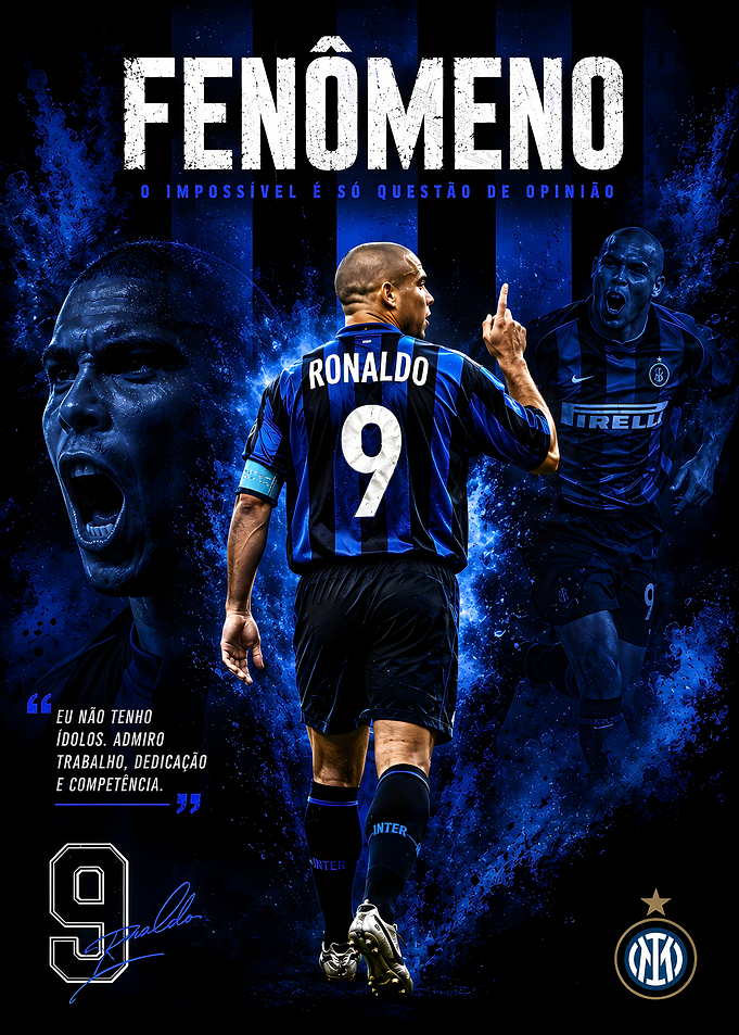 Ronaldo Fenômeno Inter Milan Poster