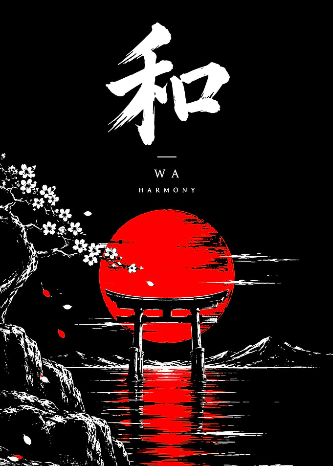 Japanese Harmony Torii Gate Art