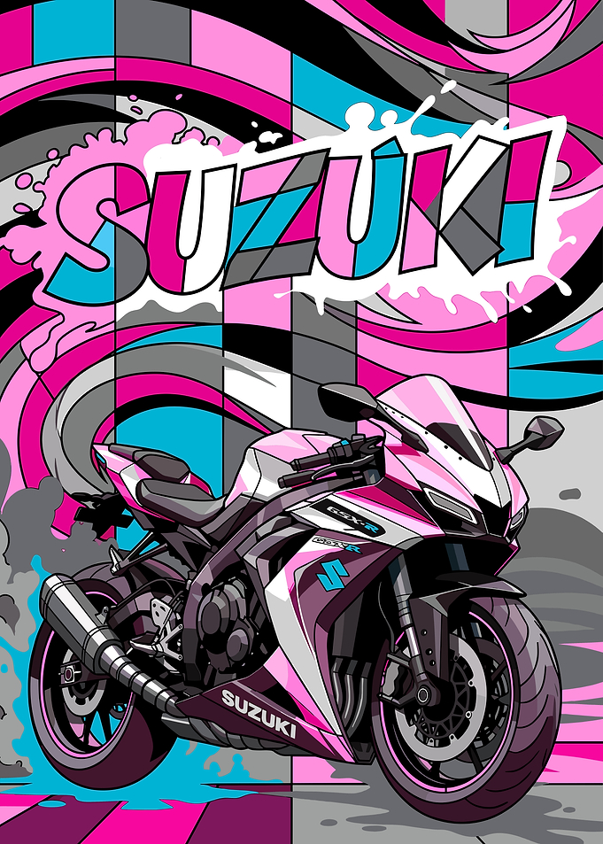 Suzuki GSX-R Pop Art Poster