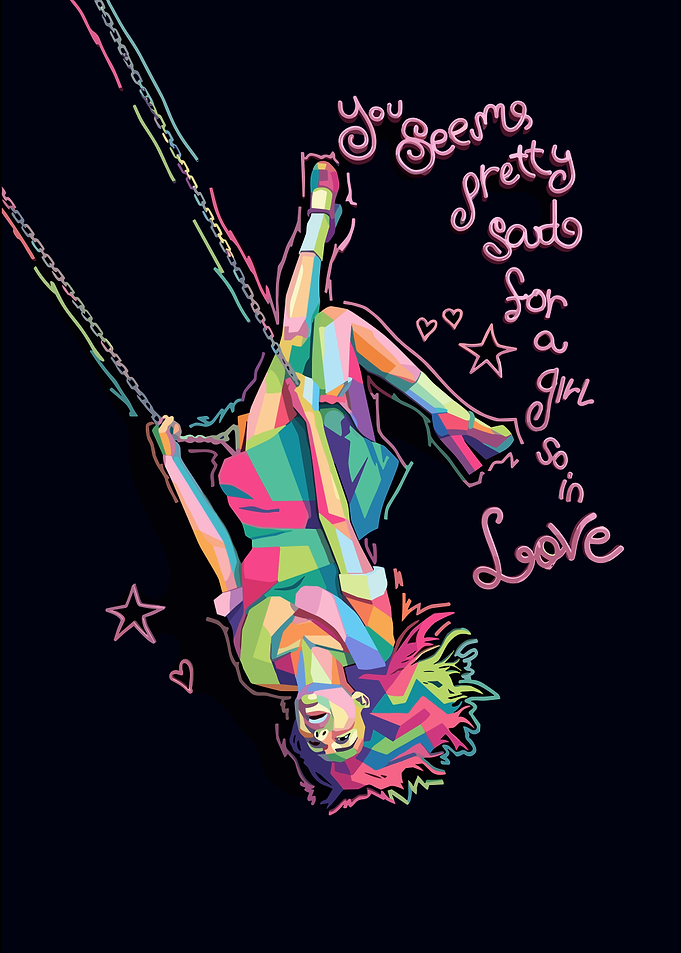 Olivia Rodrigo Pop Art on Swing