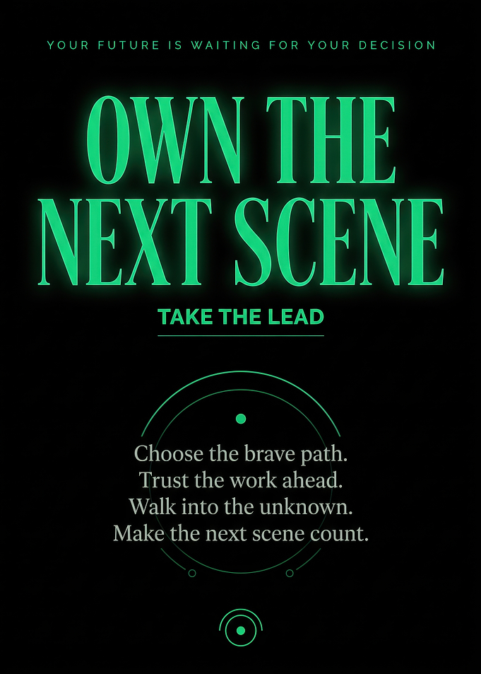 Own The Next Scene Motivational Poster