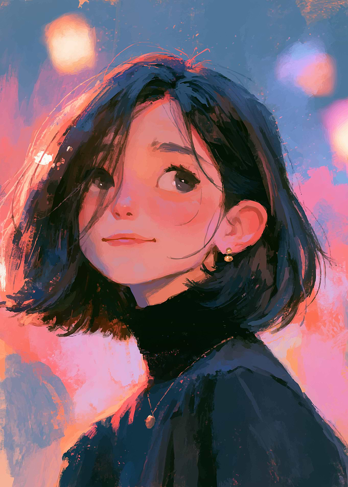 Digital Portrait of a Young Woman