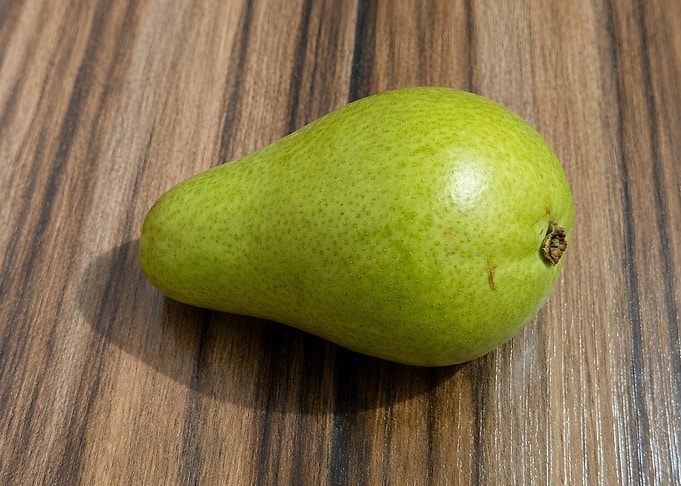 Single Fresh Green Pear