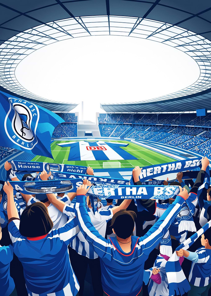 Hertha BSC Berlin Stadium Fan Scene