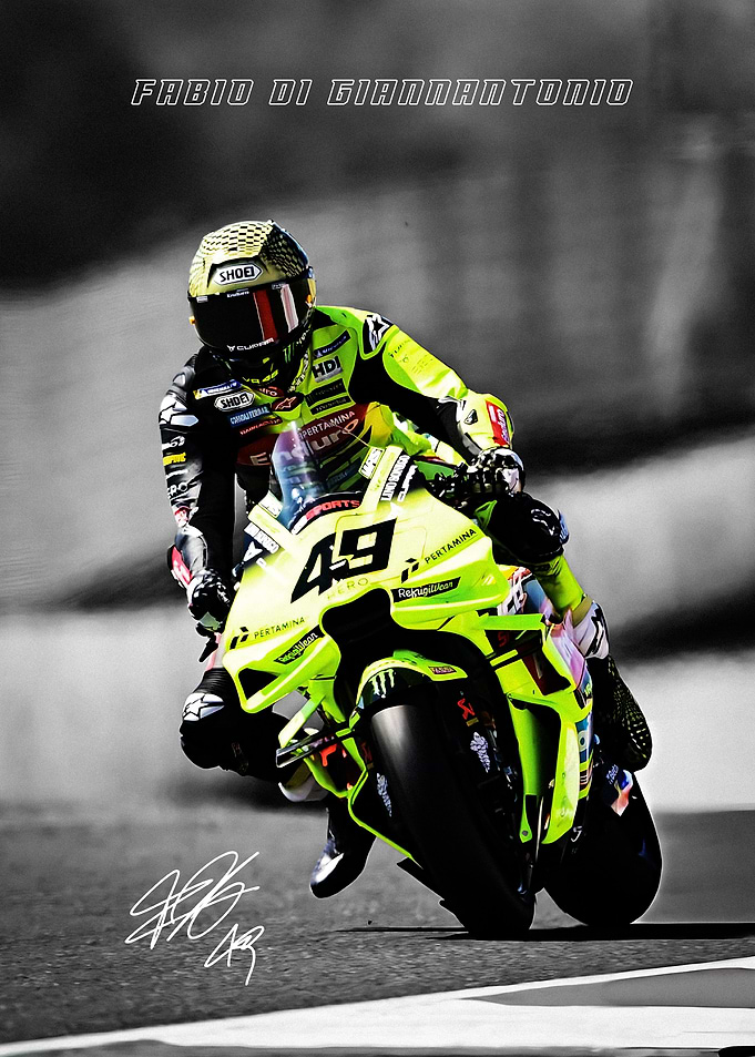 Fabio Di Giannantonio MotoGP Action Poster