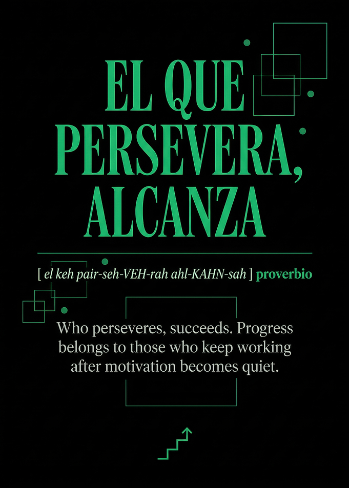 Inspirational Spanish Proverb Text Art