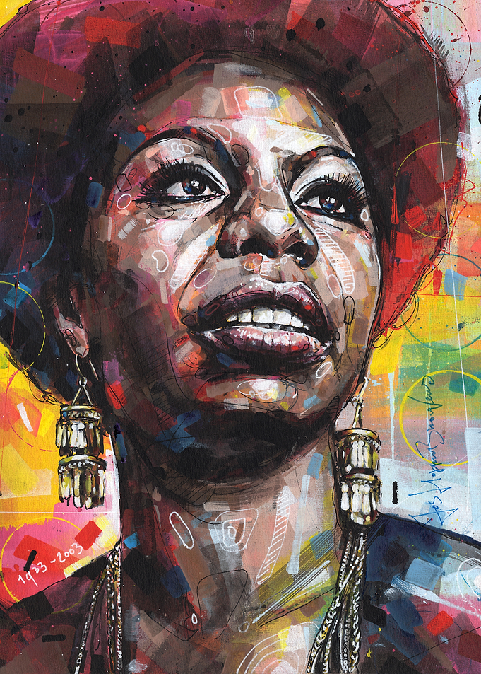 Nina Simone Portrait Painting