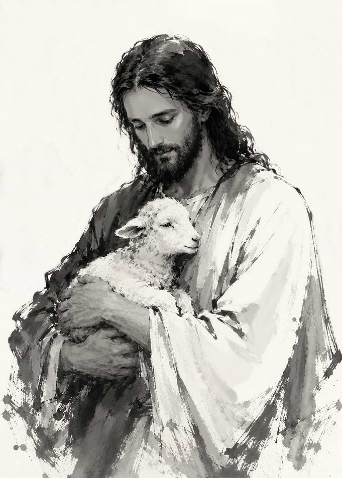 Jesus Holding a Lamb