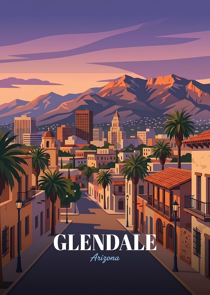 Glendale Arizona Travel Poster