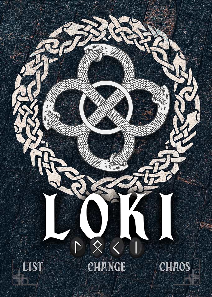 Loki Norse Mythology Symbol Poster