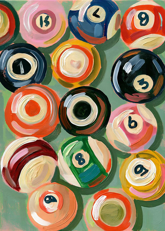 Billiards Pool Balls Painting