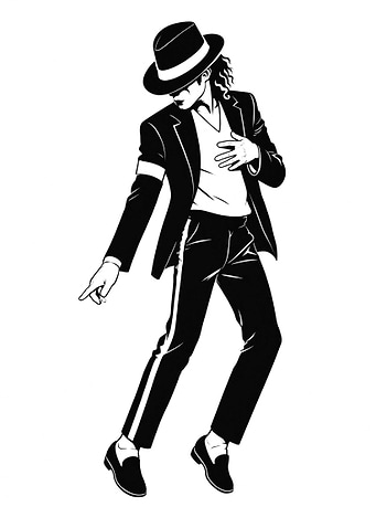Michael Jackson Dancing Silhouette Illustration