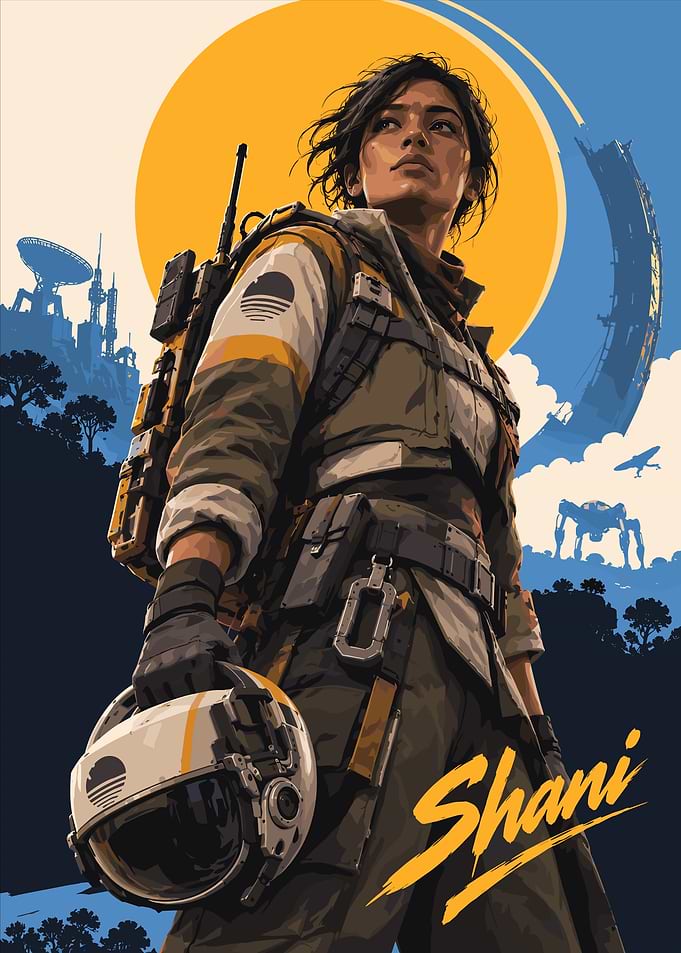 Shani Sci-Fi Character Poster