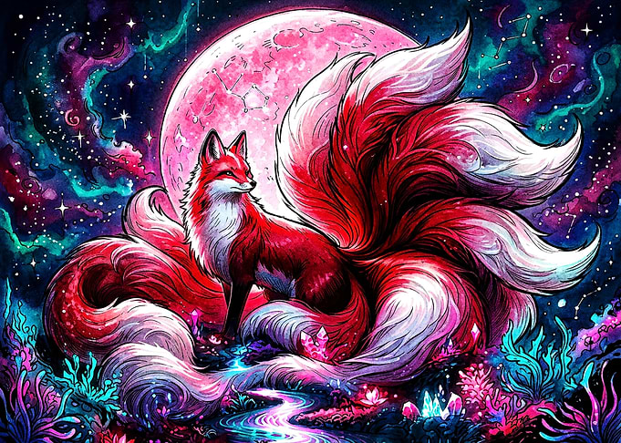 Nine-Tailed Fox in Cosmic Landscape
