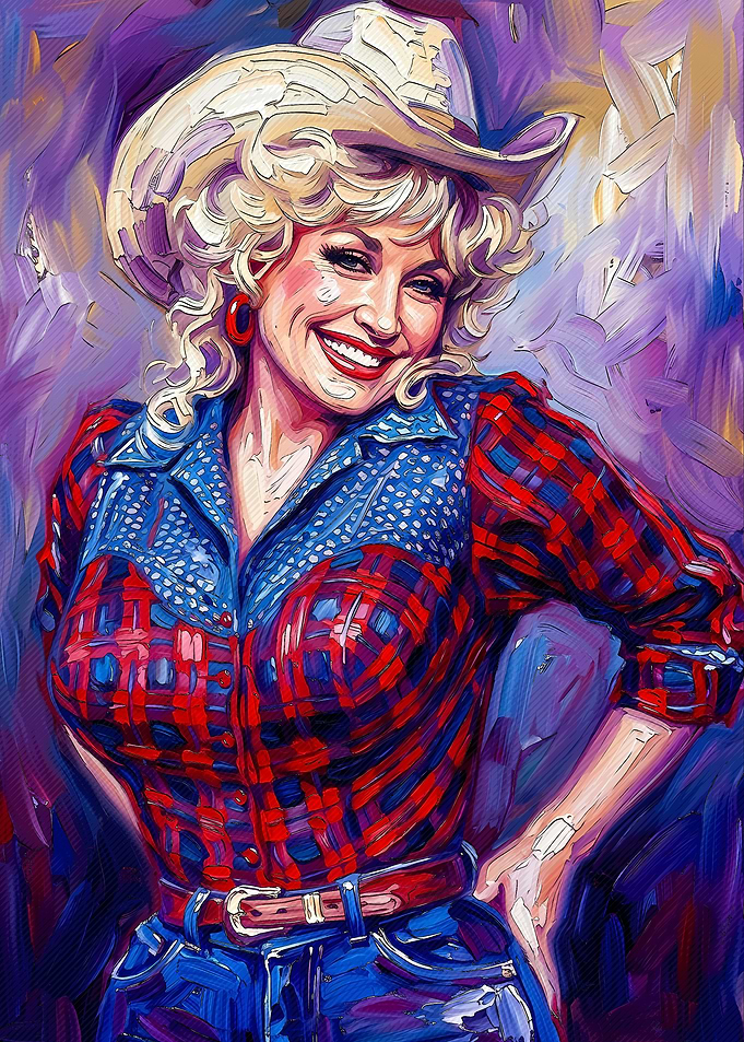 Dolly Parton Oil Painting Portrait