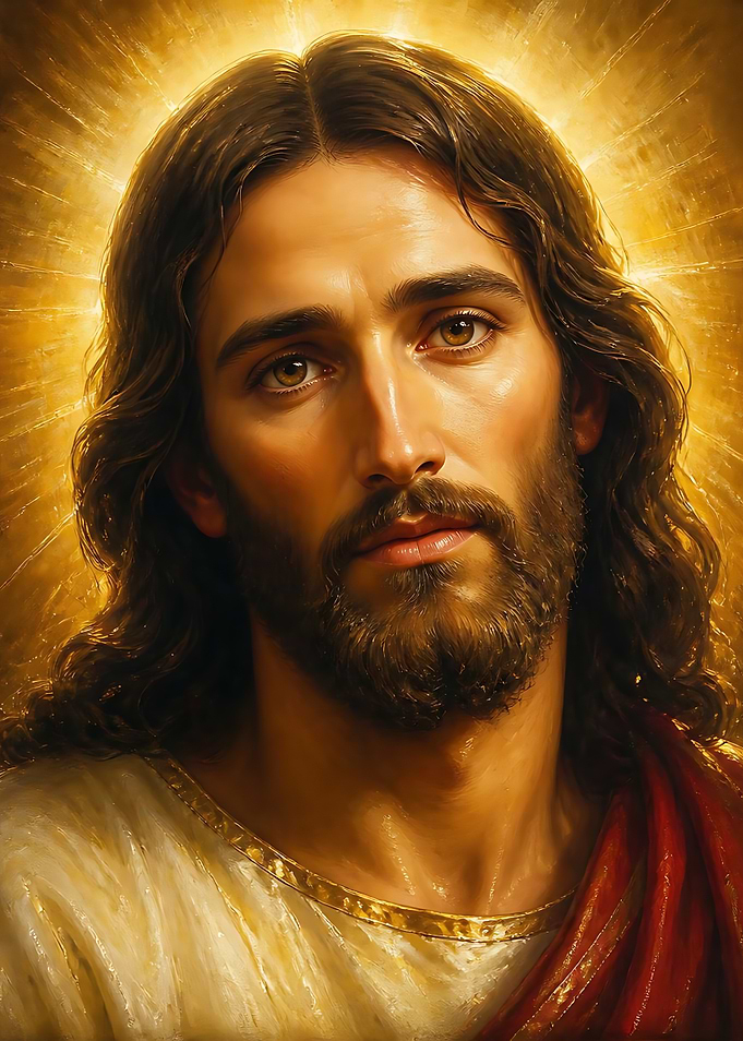 Portrait of Jesus Christ with Halo