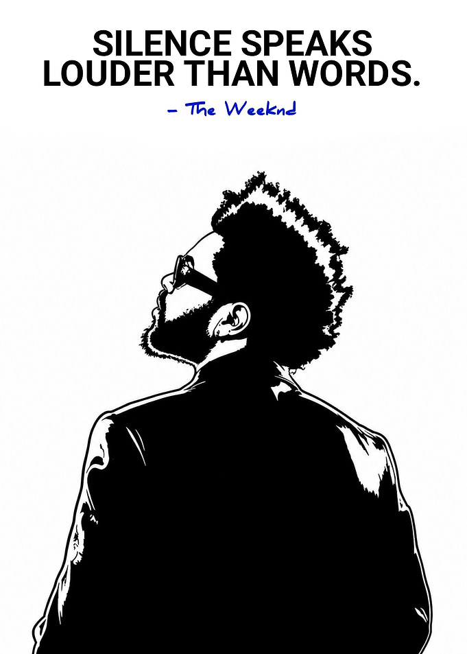 The Weeknd Minimalist Quote Poster