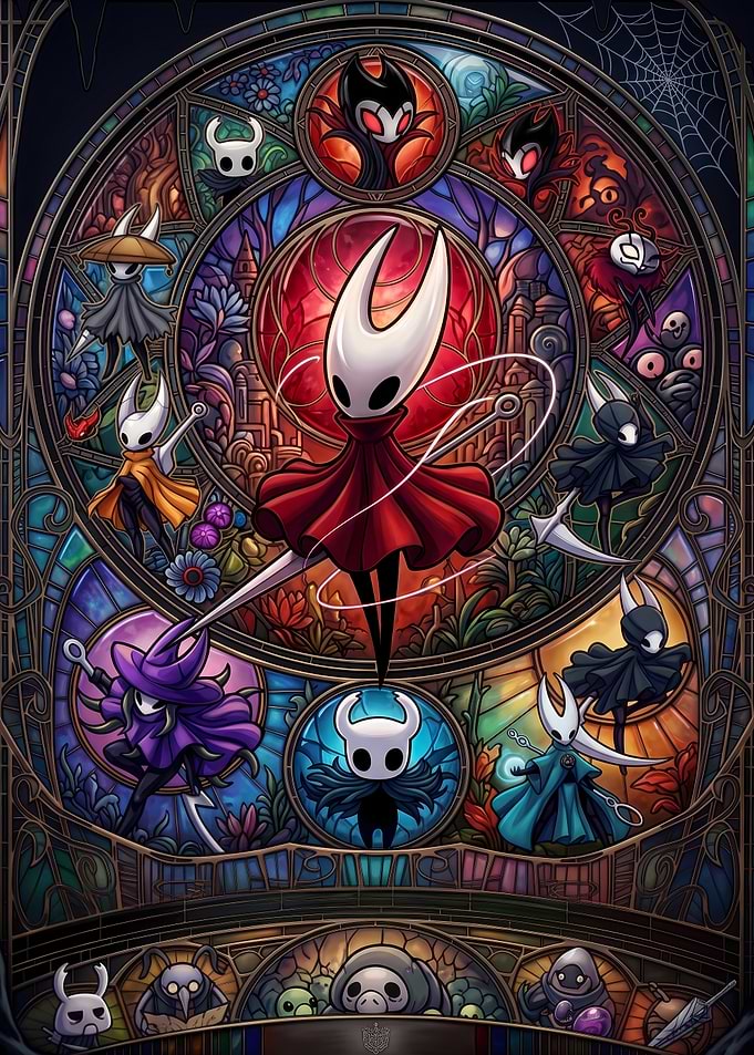Hollow Knight Stained Glass Art