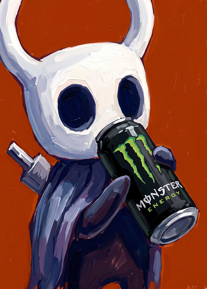 The Knight Drinking Monster Energy