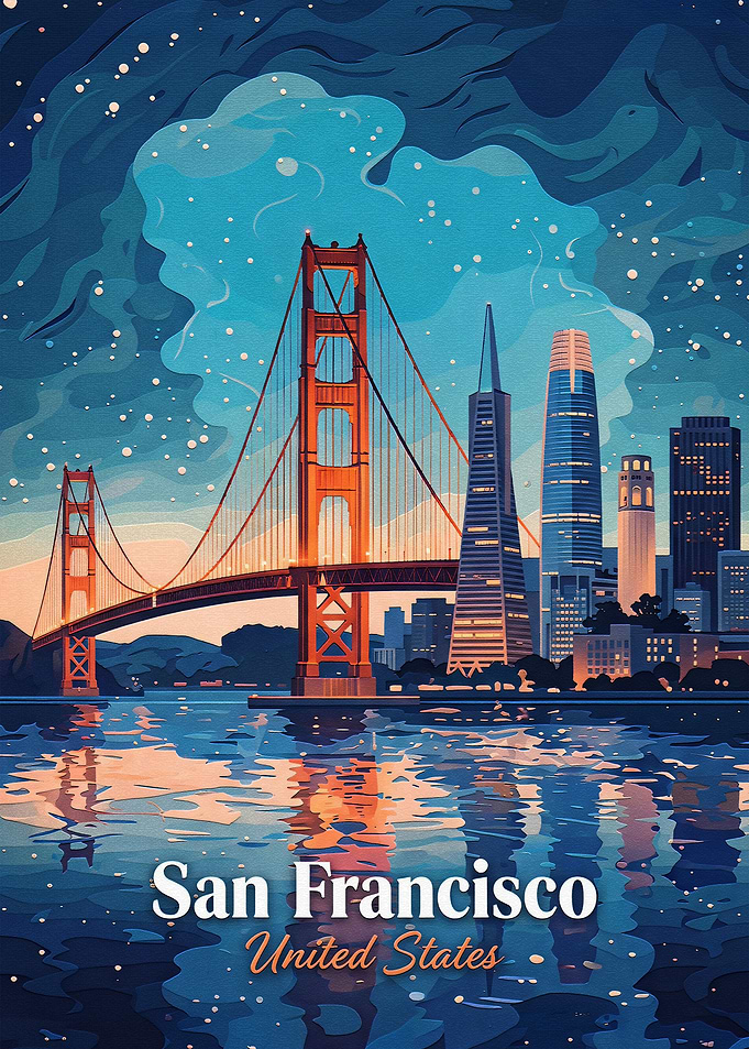 San Francisco Golden Gate Bridge Poster