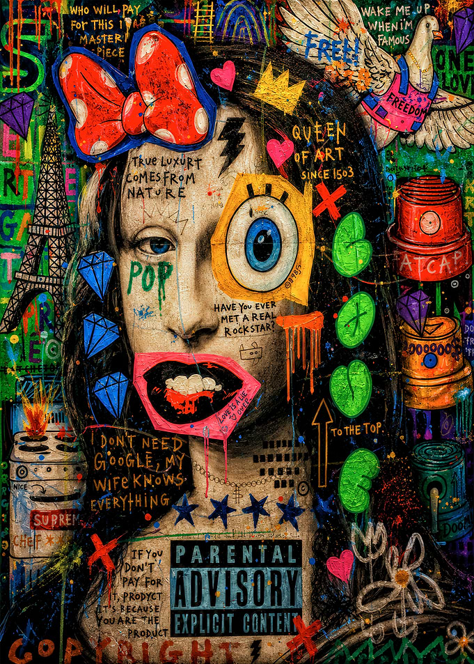 Mona Lisa Pop Art Graffiti Collage