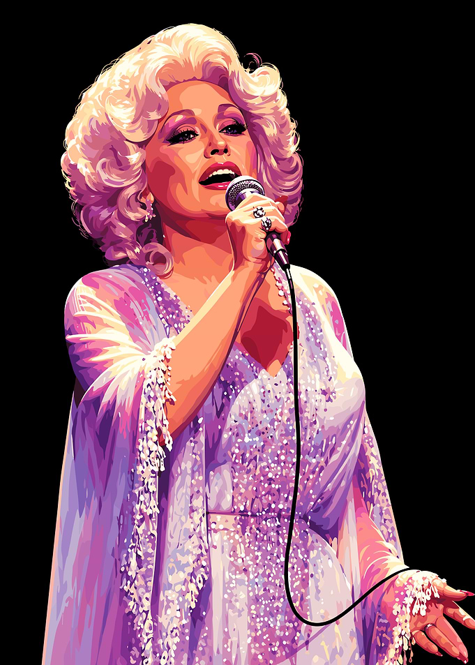 Dolly Parton Singing Portrait