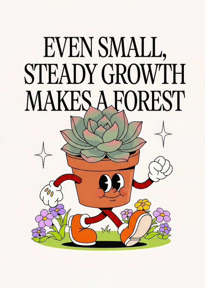 Inspirational Succulent Cartoon Illustration