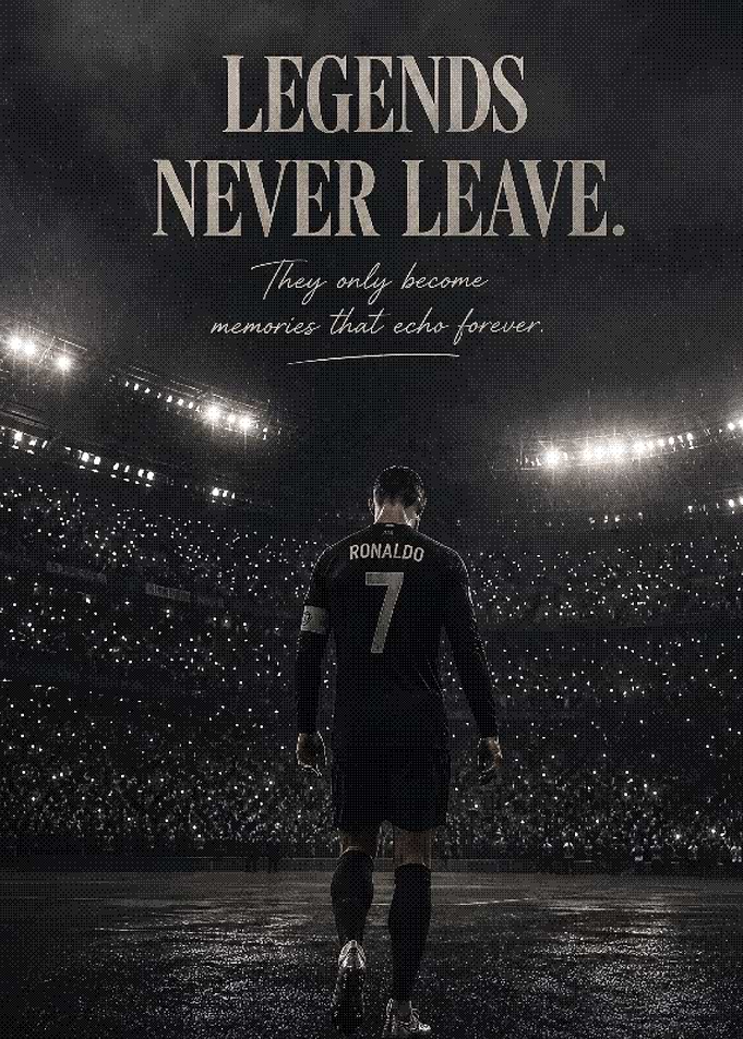 Cristiano Ronaldo Legends Never Leave Poster