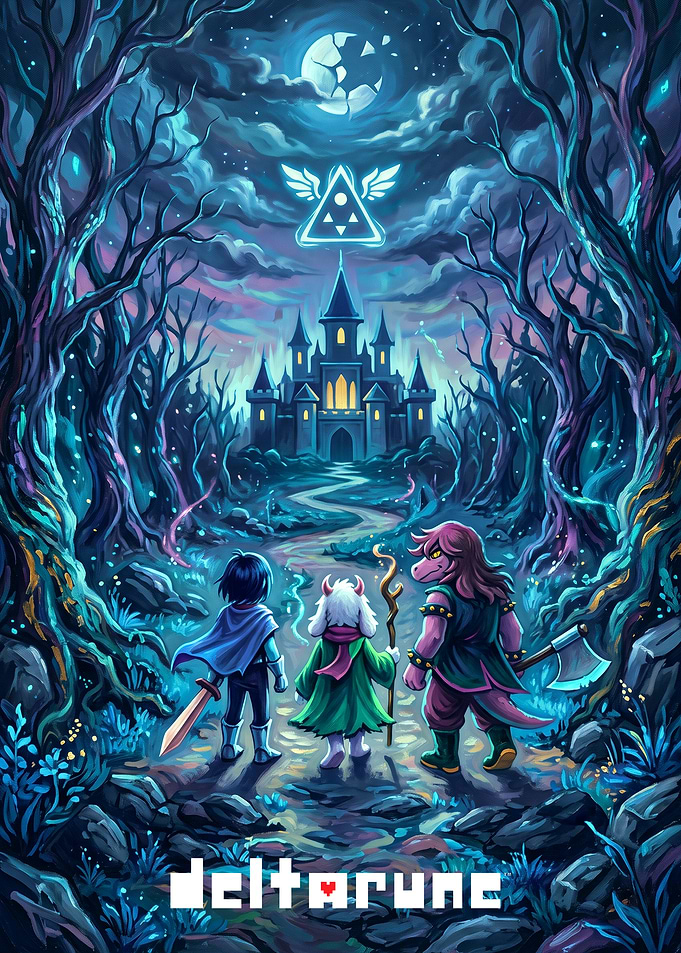 Deltarune Trio Journey to Castle