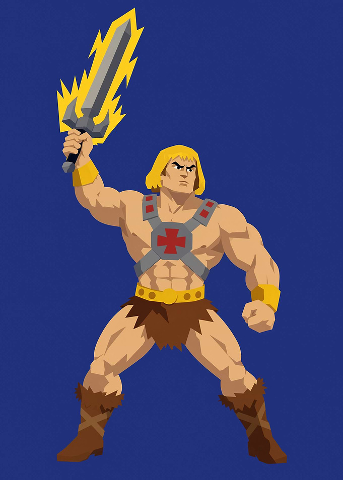 He-Man Holding Power Sword