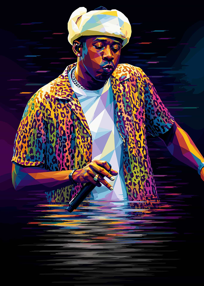 Tyler, the Creator Low Poly Portrait