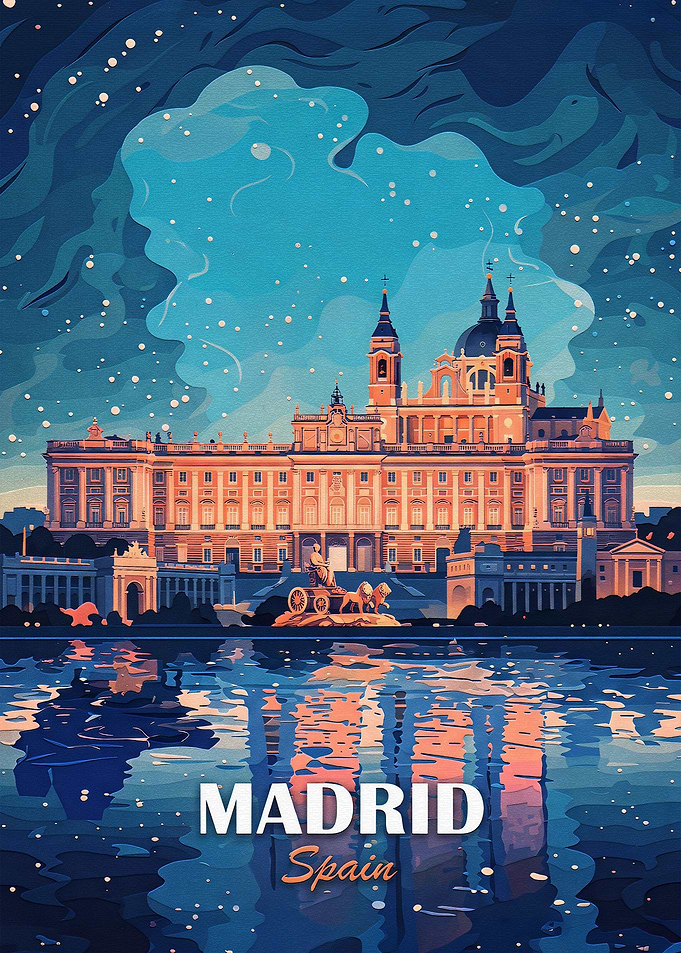 Royal Palace of Madrid Travel Poster