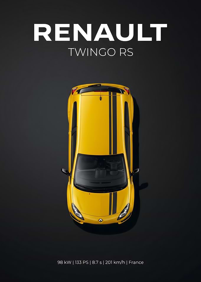 Renault Twingo RS Minimalist Poster