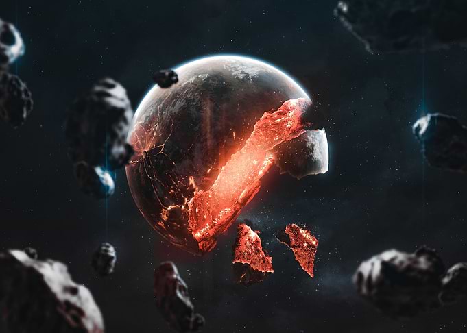 Catastrophic Destruction of a Planet