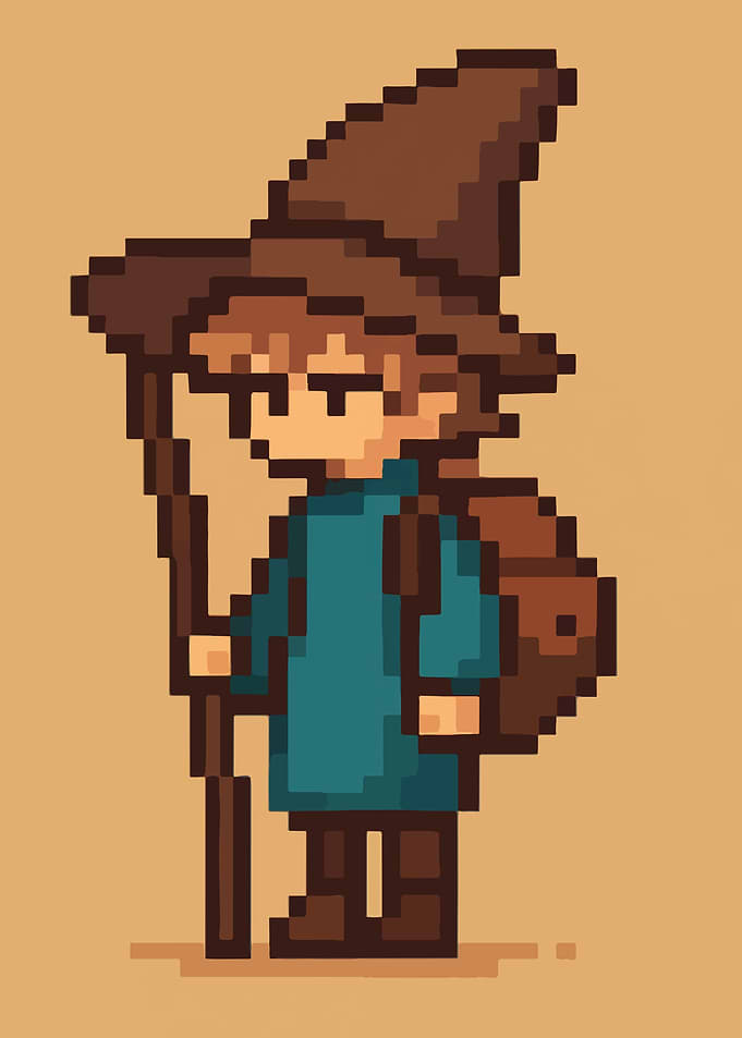 Pixel Art Traveler Wizard