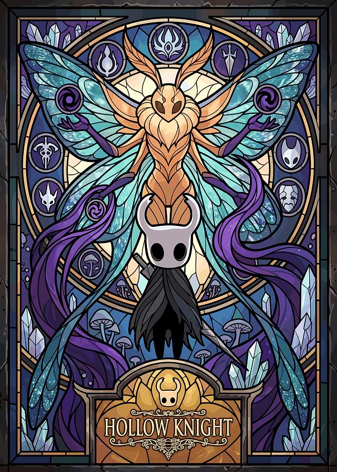Hollow Knight Stained Glass Art