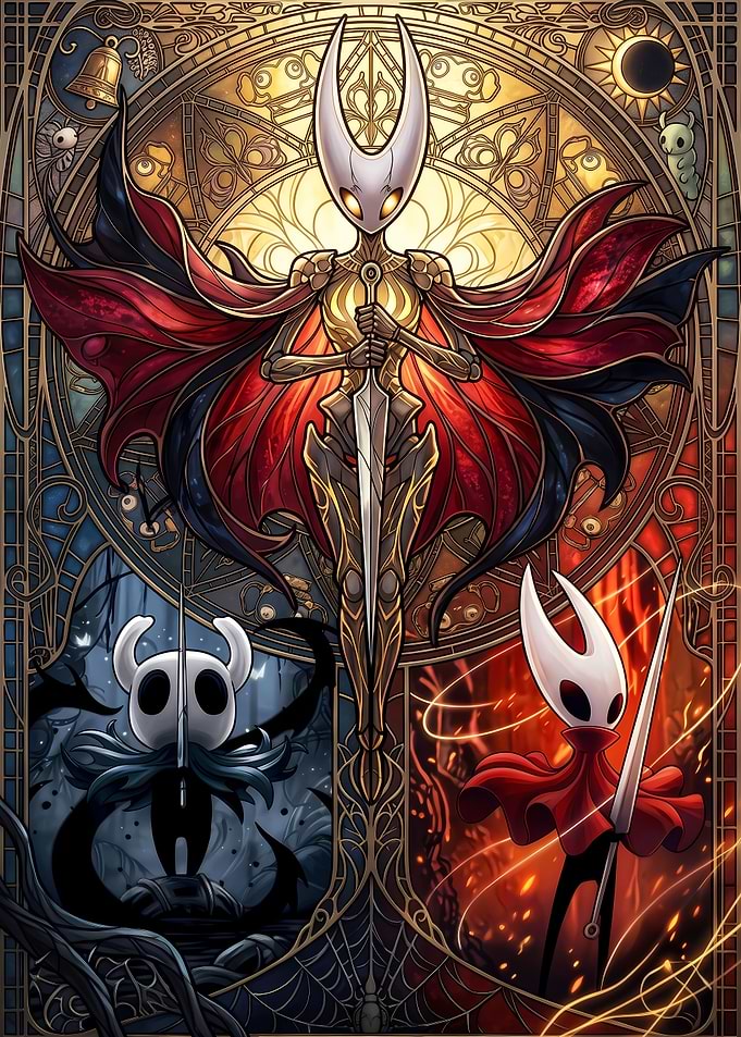 Hollow Knight Stained Glass Art