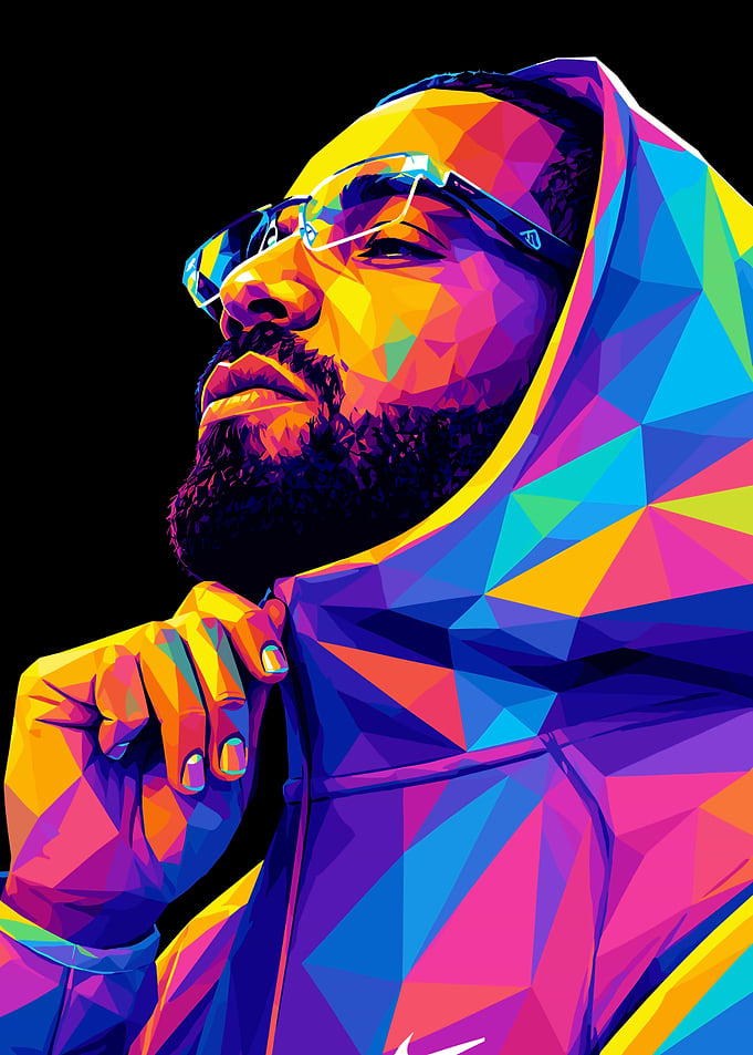 Nipsey Hussle Low Poly Portrait