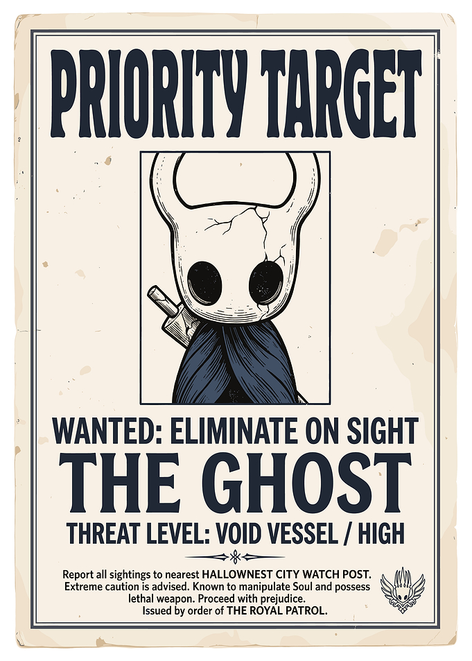 Hollow Knight Wanted Poster