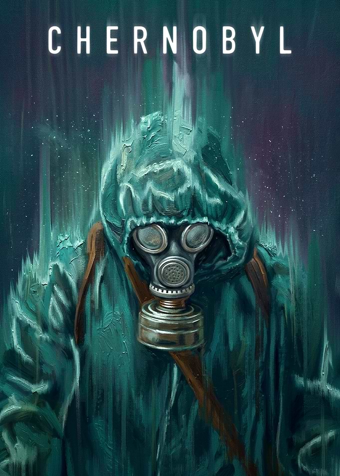 Chernobyl Gas Mask Figure Poster