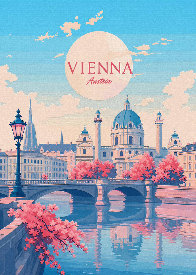 Vienna Austria Travel Poster Art
