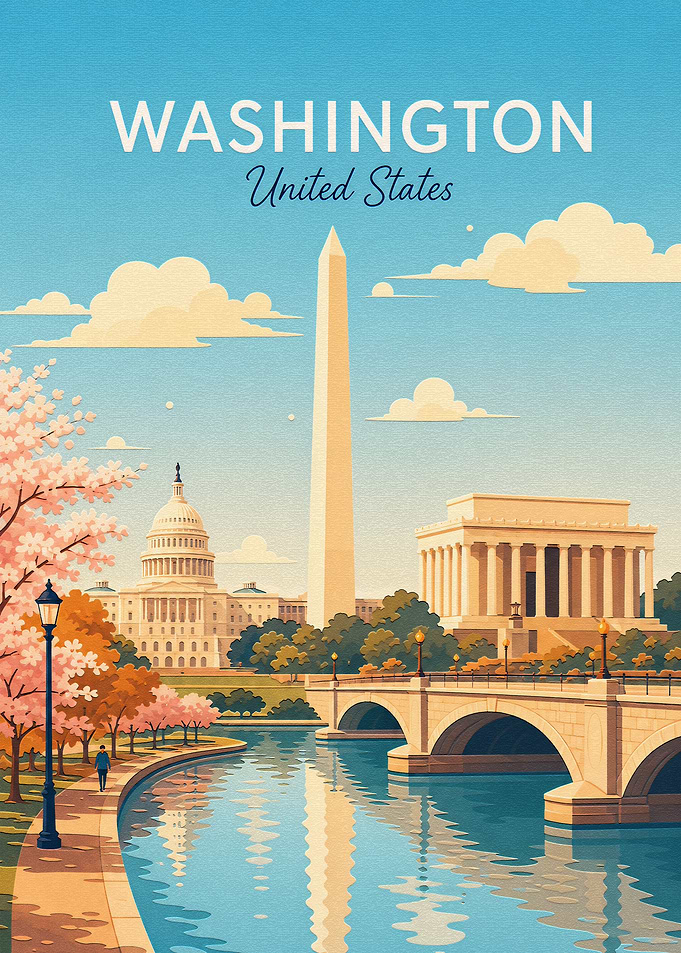 Washington DC Travel Poster