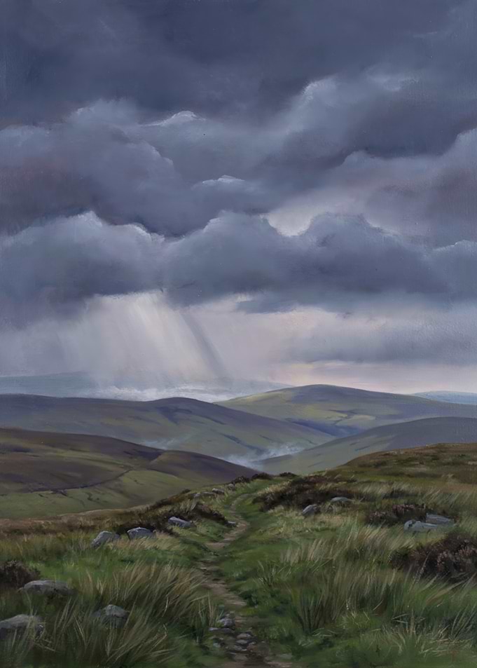 Stormy Highland Landscape Painting