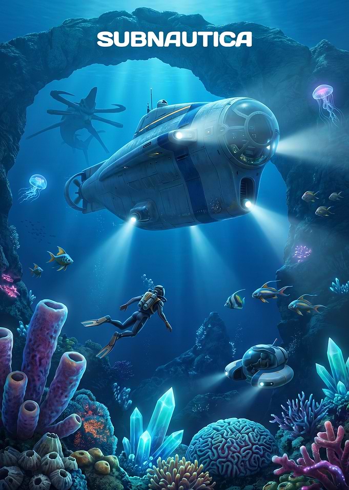 Subnautica Underwater Exploration Poster