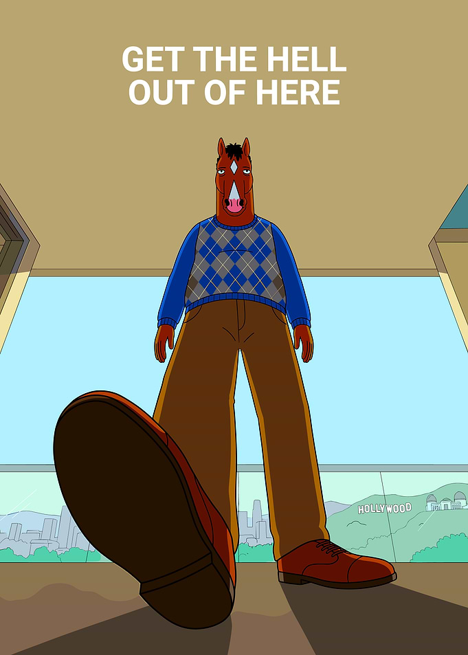 BoJack Horseman Get Out Poster