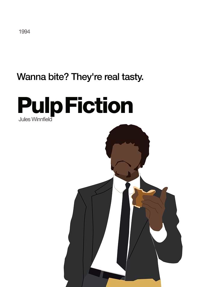 Pulp Fiction Jules Winnfield Minimalist Poster